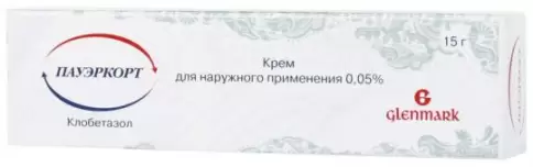 Пауэркорт Крем 0.05% 15г произодства Гленмарк Фармасьютикалз