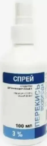 Перекиси водорода р-р Спрей 3% 100мл произодства Самарамедпром ОАО