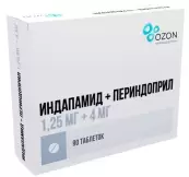 Периндоприл+Индапамид Таблетки 1.25мг+4мг №90 от Озон ФК ООО