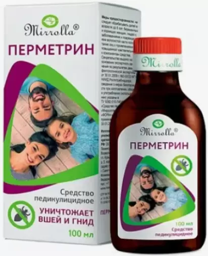 Перметрин Фора+ средство педикулицидное Флакон 1.5% 100мл произодства Мирролла ООО