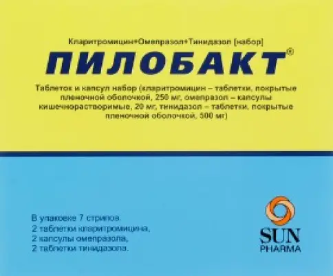 Пилобакт комбинир. Набор табл.и капс. №42 произодства Сан Фармасьютикал Индастри