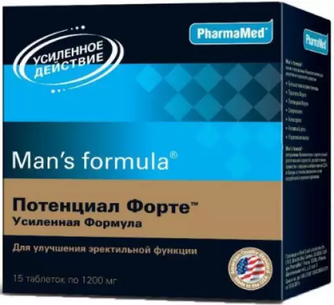Потенциал форте усиленная формула Мен-с Формула Мan-s formula Таблетки №15