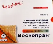 Повязка Воскопран с мазью Левометил