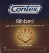 Презервативы Contex Ribbed Упаковка №3 от АВК-Полифарм