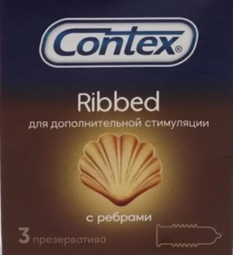 Презервативы Contex Ribbed Упаковка №3 произодства АВК-Полифарм