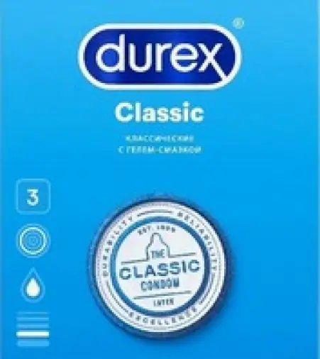 Презервативы Durex Classic Упаковка №3 произодства Рекитт Бенкизер