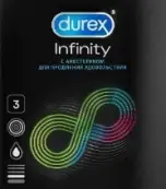 Презервативы Durex Infinity с анестетиком гладкие Упаковка №3 от Рекитт Бенкизер