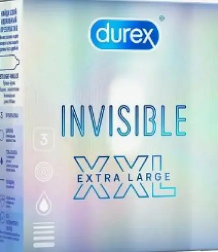 Презервативы Durex Invisible XXL Упаковка №3 произодства Рекитт Бенкизер