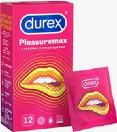 Презервативы Durex Pleasuremax с ребрами и пупырышками