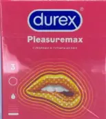 Презервативы Durex Pleasuremax с ребрами и пупырышками Упаковка №3 от Не определен