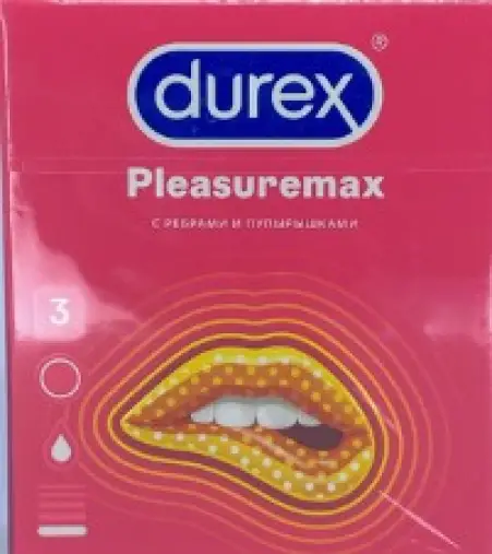 Презервативы Durex Pleasuremax с ребрами и пупырышками Упаковка №3 произодства Рекитт Бенкизер
