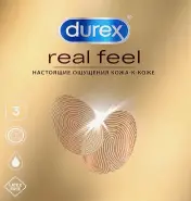 Презервативы Durex Real Feel анатомической формы Упаковка №3 от ФАРМ ГАРМОНИЯ