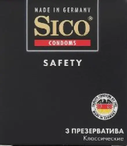 Презервативы Sico Safety классич. Упаковка №3 произодства СиПиА Продакшион