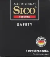 Презервативы Sico Safety классические Упаковка №3 в Феодосии от Экономная аптека Симферопольское ш 35а