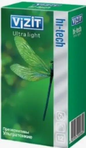 Презервативы Vizit Hi-Tech ультратонкие Упаковка №12 произодства ЦПР Продуктионс