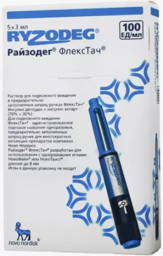 Райзодег Флекстач Картридж 100 ЕД/мл 3мл №5 в Тамбове