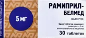 Рамиприл Таблетки 5мг №30 от Белмедпрепараты АО