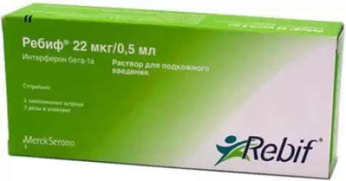 Ребиф Р-р д/п/к введ., шприц 22мкг 0.5мл №3 произодства Фармстандарт Уфавита