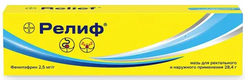 Релиф Мазь 28.4г произодства Байер