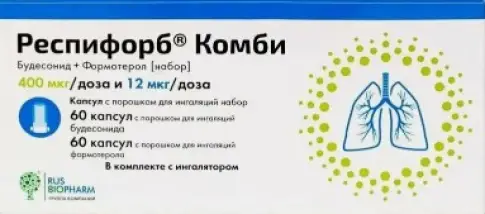 Респифорб Комби Капсулы д/ингаляций 400мкг+12мкг №60 в Реутове
