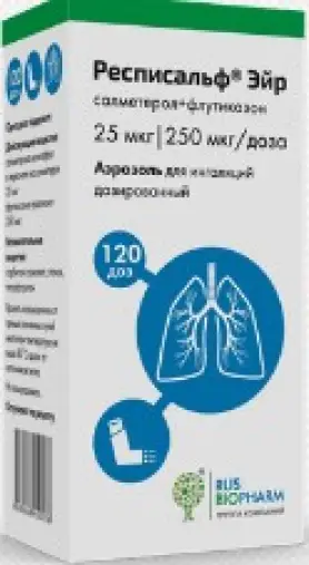 Респисальф Эйр Аэрозоль д/ингаляций 25мкг+250мкг/доза 120доз произодства ПСК Фарма ООО
