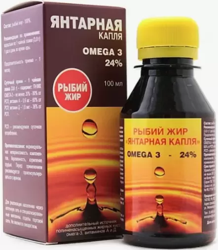 Рыбий жир Флакон 100мл произодства Экко Плюс ООО