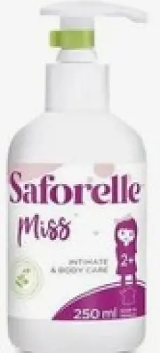 Сафорель гель детский для интимной гигиены Saforelle мисс Флакон с дозатором 250мл произодства Ипрад Санте Лаборатуар