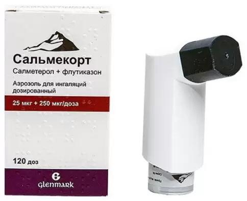 Сальмекорт Аэрозоль 25мкг+250мкг/доза 120доз в Долгопрудном