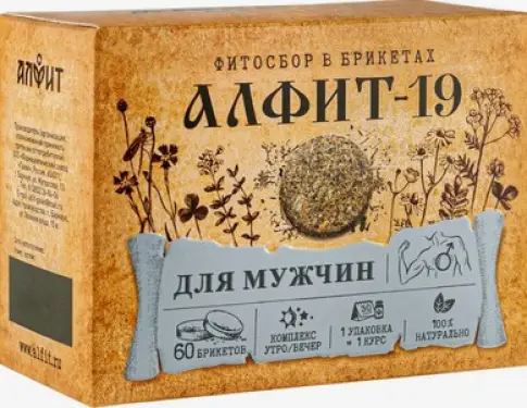 Сбор Алфит-19 тонизирующий для мужчин Брикеты 2г №30х2