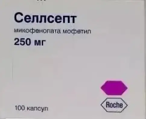 Селлсепт Капсулы 250мг №100 произодства Дельфарм Милано С.р.л