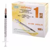 Шприц одноразовый инсулиновый Комплект 1мл №100 от SFM