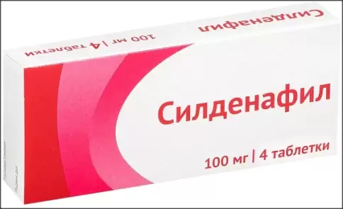 Силденафил Таблетки 100мг №4 в Туле