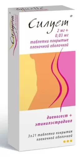 Силует Таблетки №63 произодства Гедеон Рихтер