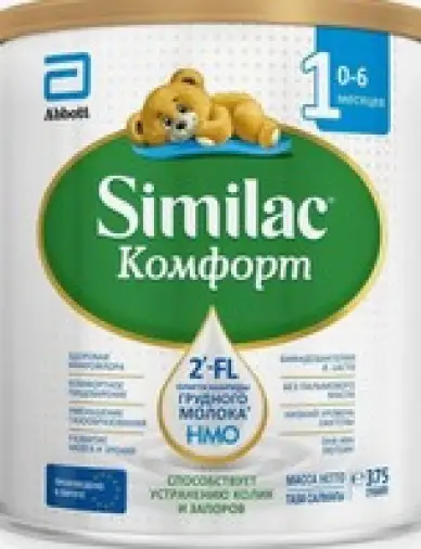Симилак Комфорт 1 для детей с рождения, смесь молочная сухая Similac Банка 375г