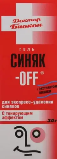 Синяк-OFF гель с тонирующим эффектом Туба 30г произодства НПО Биокон Плюс ООО