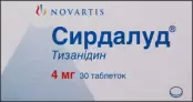Сирдалуд Таблетки 4мг №30 от Сандоз