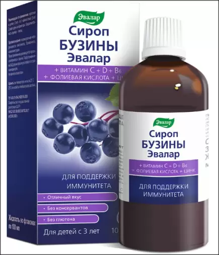 Сироп бузины Эвалар Флакон 100мл в Гатчине