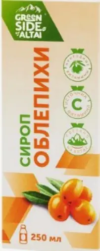 Сироп облепихи с витамином С Флакон 250мл произодства Грин Сайд ООО
