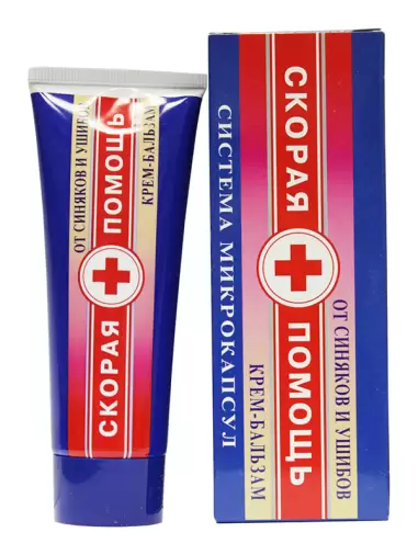 Скорая помощь Крем-бальзам от синяков и ушибов Крем-бальзам 75мл произодства Королев Фарм ООО