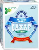 Сладкий сахар со стевией Упаковка 500г от Сладкий Мир ООО