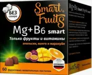 Смарт Smart Fruits Mg+B6 (магний+В6) Пастилки жевательные фруктовые 2.5г №60 от Аптека Алексеевская