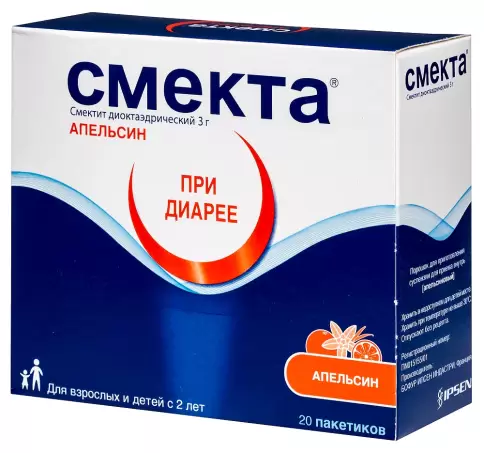 Смекта Порошок д/суспензии внутрь №20 произодства Ипсен Фарма С.А.