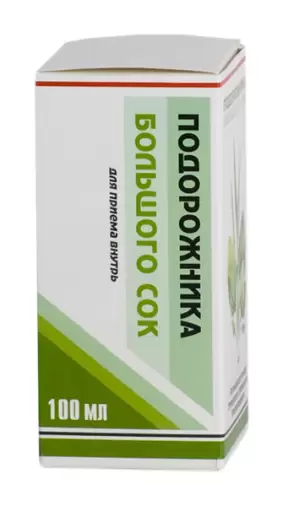 Сок подорожника Флакон 100мл произодства Вифитех ЗАО