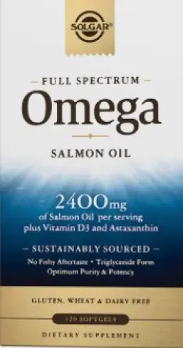 Солгар Омега-комплекс из дикого океанического лосося Капсулы №120 произодства NHS U.S., LLC
