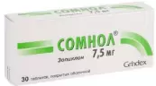 Сомнол Таблетки п/о 7.5мг №30 от Гриндекс АО