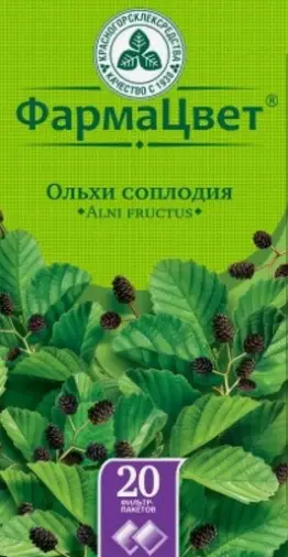 Соплодия ольхи Фильтр-пакеты 1.5г №20 произодства Красногорсклексредства ОАО