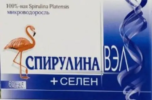 Спирулина ВЭЛ+селен Таблетки 500 мг №60