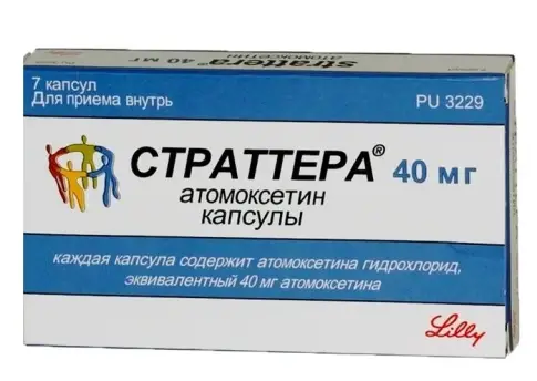Страттера Капсулы 40мг №7 произодства Свикс Хэлскеа ООО