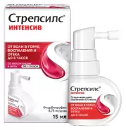 Стрепсилс Интенсив Спрей, вишня-мята 8.75мг/доза 15мл от Аптека №1 Амурская