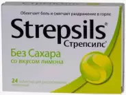 Стрепсилс лимонный (б/сах.) Таблетки №24 от Аптека Сияние Лаб